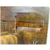 Image 2 : Antique Oil on Canvas Barnyard Scene