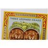 Image 3 : Three Leopard Heads - Fabric Product Label