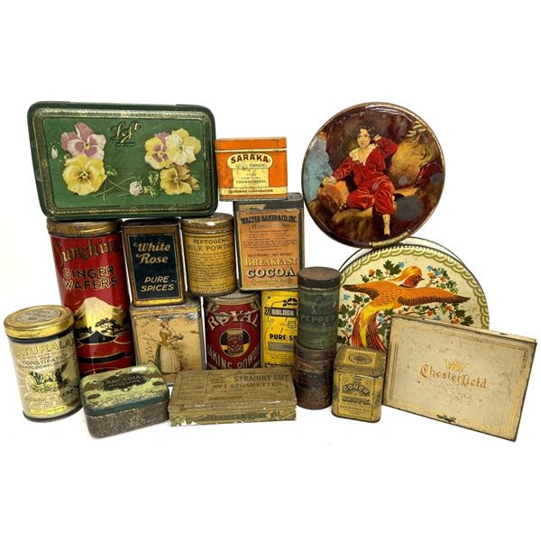 Antique & Vintage American Advertising Tin Boxes