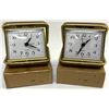Image 1 : Pair of Vintage Hamilton Travel Alarm Clocks