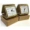 Image 2 : Pair of Vintage Hamilton Travel Alarm Clocks