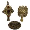 Image 1 : Art Deco Czecho-Slovakian Brass Lamp Finials