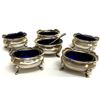 Image 2 : William Adams Cobalt Silver-Plated Salt Cellars