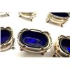 Image 6 : William Adams Cobalt Silver-Plated Salt Cellars