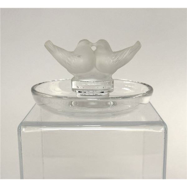 Lalique Crystal Love Birds Ring Tray