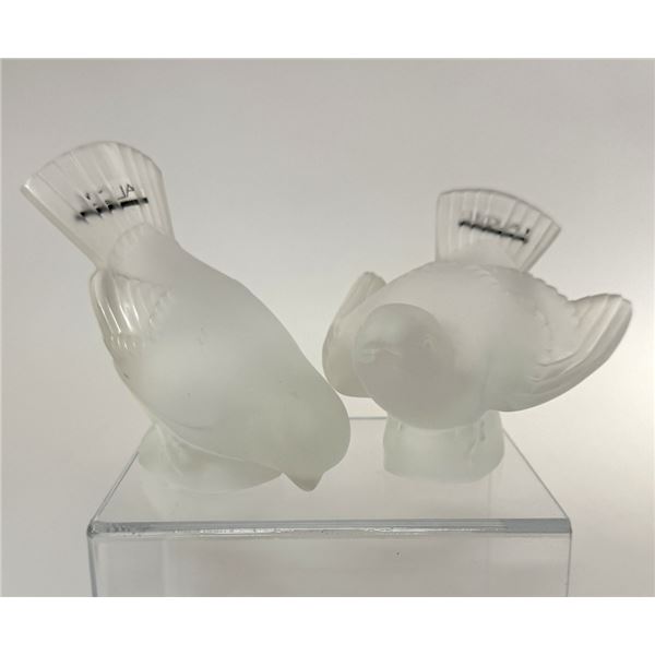 Pair of Lalique Paris Sparrows