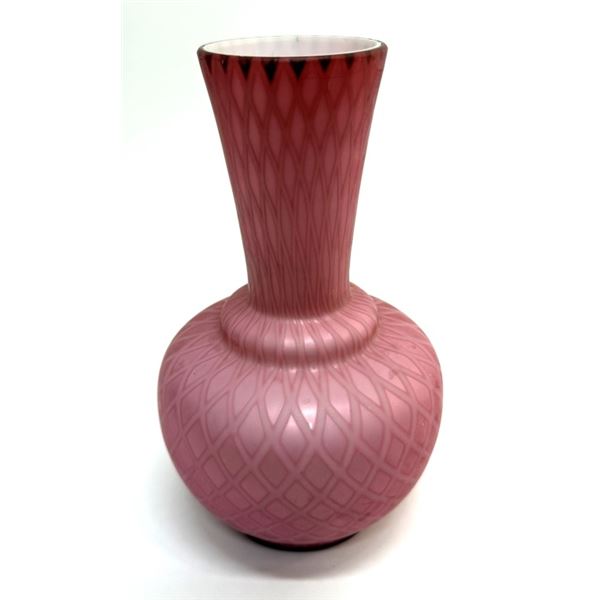 Mt. Washington Victorian Pink Satin Glass Vase