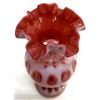Image 2 : Fenton Cranberry Opalescent Coin Dot Glass Vase