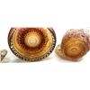 Image 5 : Carnival Glass Marigold Candy Dishes & Creamer