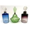 Image 1 : Art Deco Czech Glass & Sterling Perfume Bottles