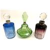 Image 2 : Art Deco Czech Glass & Sterling Perfume Bottles