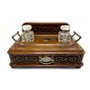 Image 1 : Victorian Oak Desk Inkstand