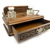 Image 3 : Victorian Oak Desk Inkstand