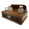 Image 6 : Victorian Oak Desk Inkstand