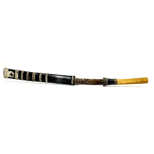 Antique Burmese Knife with Ox Bone Handle