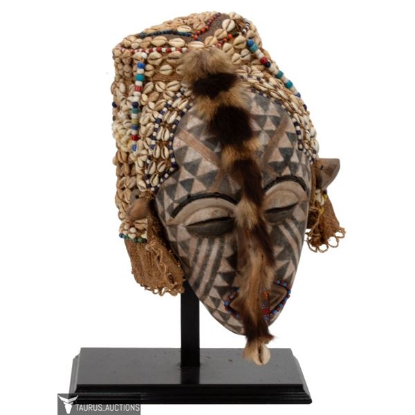 Central Congo Kube Mwaash Cowrie Mask