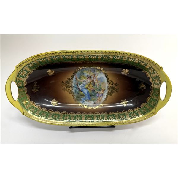 Cico Bavaria Woman & Cherubs Porcelain Oval Dish