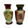 Image 2 : Hand-Painted French Art Nouveau Ceramic Vases