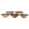 Image 2 : Set of Five Mexican Talavera Pottery Shallow Bowls