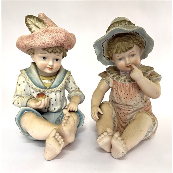 Porcelain Piano Babies Girl & Boy