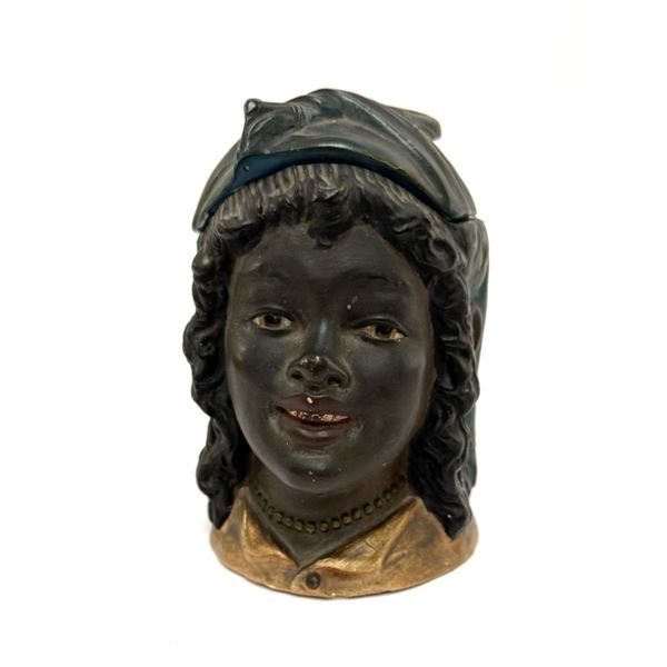 1875 Bernard Bloch Figural Tobacco Jar