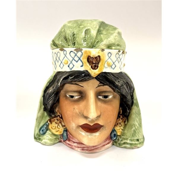 Antique Romani Figural Tobacco Jar