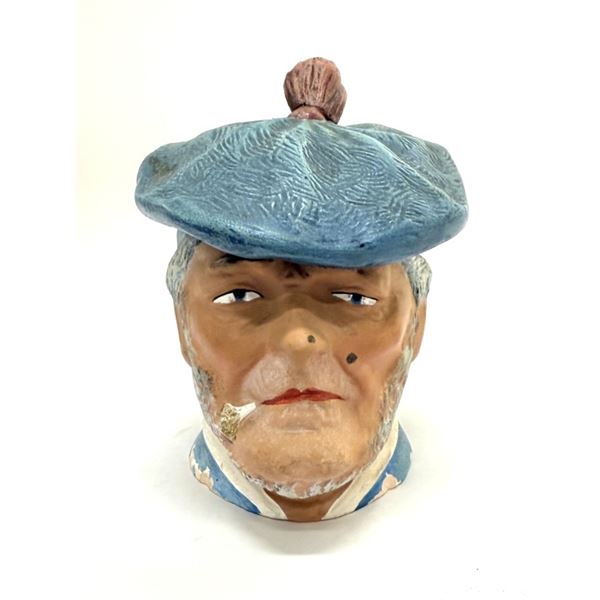 1890s Antique LPW French Majolica Figural Humidor