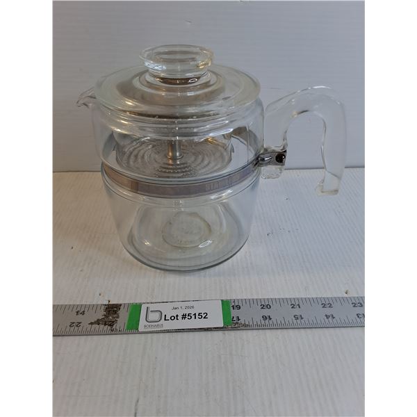 Vintage Pyrex  6 Cup Coffee Perk-Complete