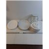 Image 1 : (2) Serving Platters,Corelle Stoneware Pot  and Vintage Coffee Jar