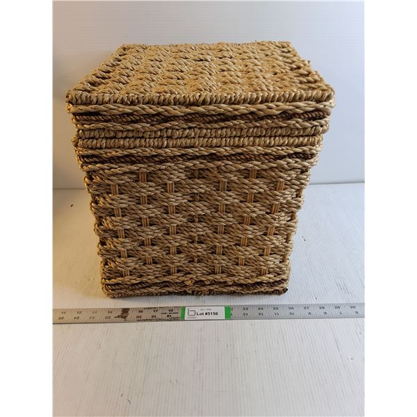 Hand Woven Storage Basket-12"x12"x12"