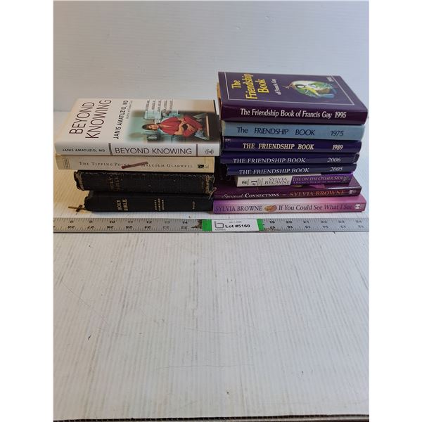 (2) Holy Bibles,(5) Friendship Books,(3) Sylvia Browne Books and (2) Others