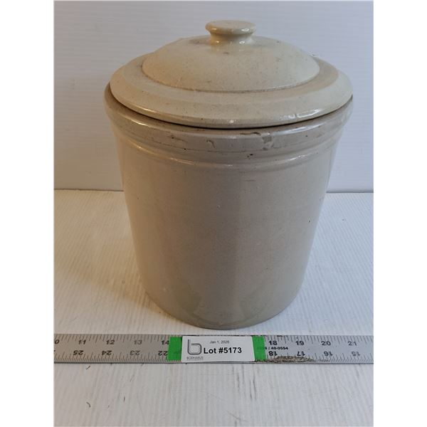 1Gallon Crock with Lid-no cracks - PICK UP