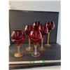 Image 1 : (6) Murano Glass Goblets Up To 14" - Pick Up Preferred