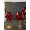 Image 2 : (6) Murano Glass Goblets Up To 14" - Pick Up Preferred