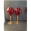 Image 3 : (6) Murano Glass Goblets Up To 14" - Pick Up Preferred