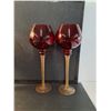 Image 4 : (6) Murano Glass Goblets Up To 14" - Pick Up Preferred