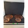 Image 1 : (4) Vintage Pink Depression Glass Plates & Bowls Up To 12"