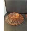 Image 2 : (4) Vintage Pink Depression Glass Plates & Bowls Up To 12"