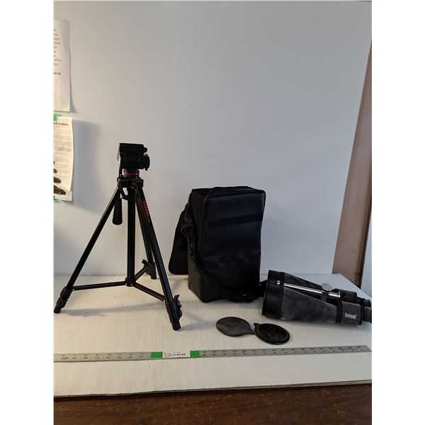 12" Bushnell Binoculars & Case, Safari Tripod
