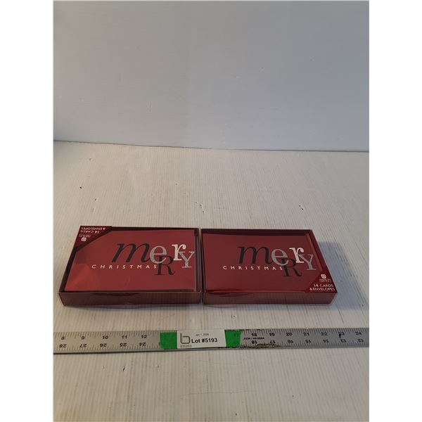 (2) Boxes of 14 Blank Christmas Cards (NIB)