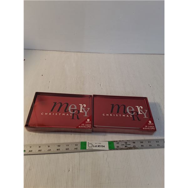 (2) Boxes of 14 Blank Christmas Cards (NIB)