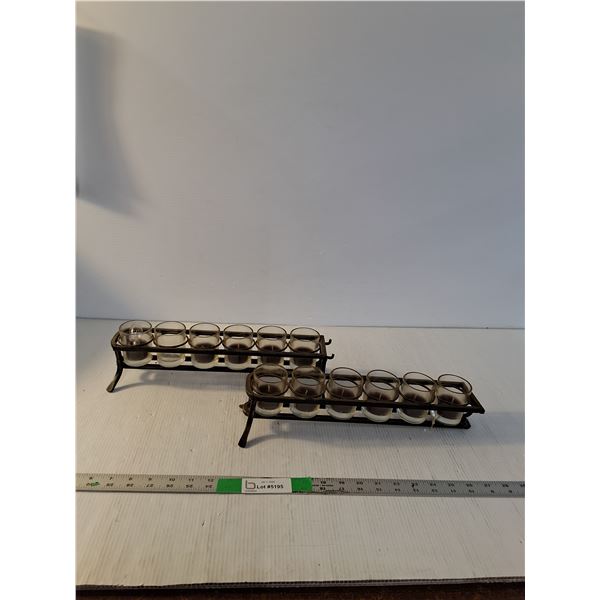 (2) 14" Metal Candle Holders  (as is) - Pick Up Preferred