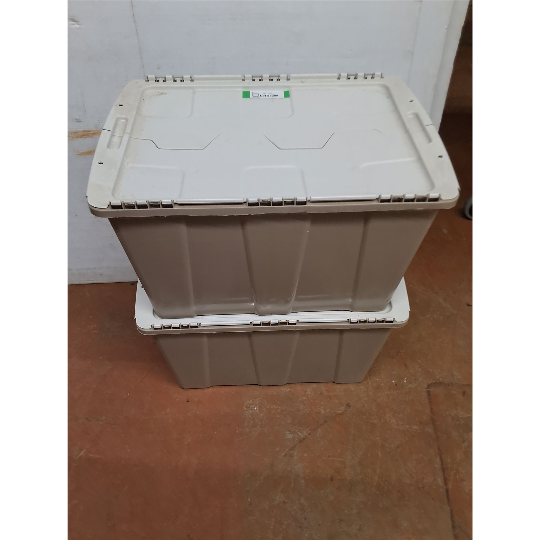 *(2) Stackable Totes-52 L Size - PICK UP ONLY - Bodnarus Auctioneering