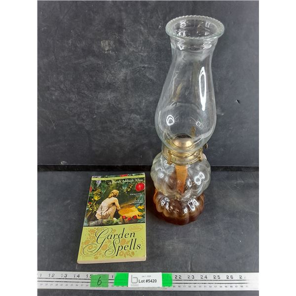 Garden Spells Book by Sarah Addison Allen, Kerosene Lamp 17" - PICK UP ONLY