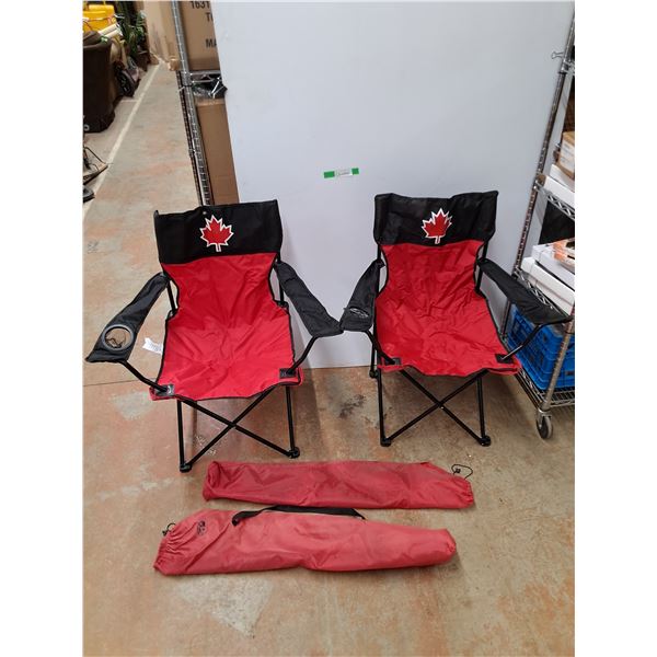 (2) River Trail Folding Camping Chairs 34" x 22" x 20", PICKUP ONLY
