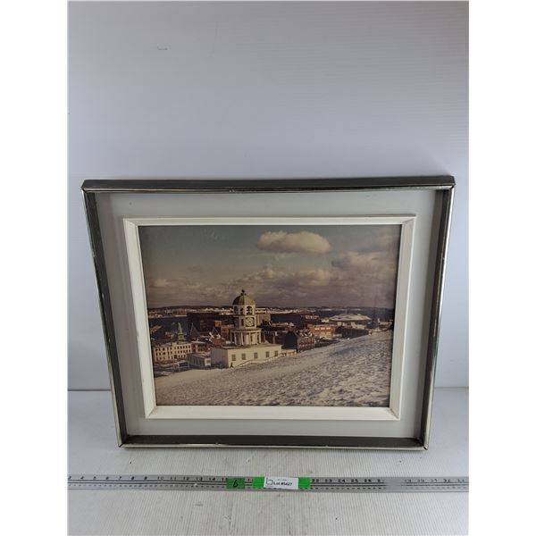 Wooden Framed City Skyline Wall Art Print 25" x 22" x 2", PICKUP PREFERRED