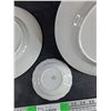 Image 6 : (2) Floral Ceramic Handled Serving Plates 10 1/2", Small Ceramic Matching Plate 5"