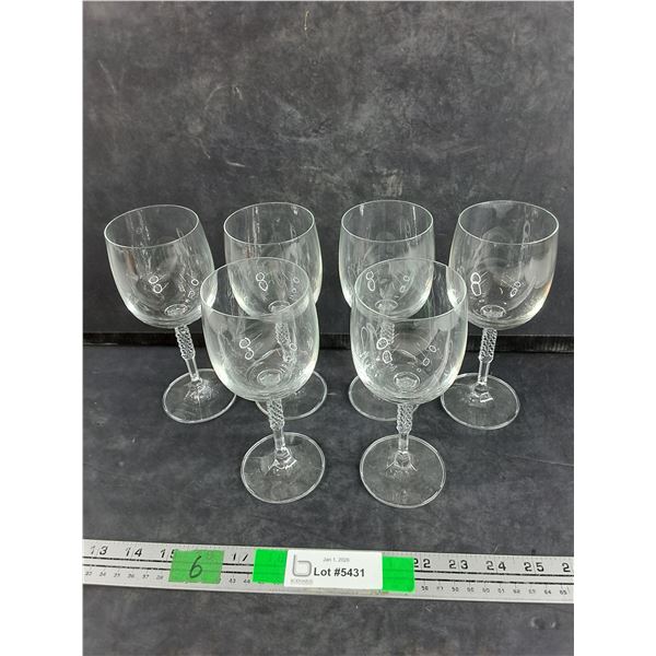 (6) Glass Goblets