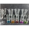 Image 3 : (6) Glass Goblets, (6) Shot Glasses