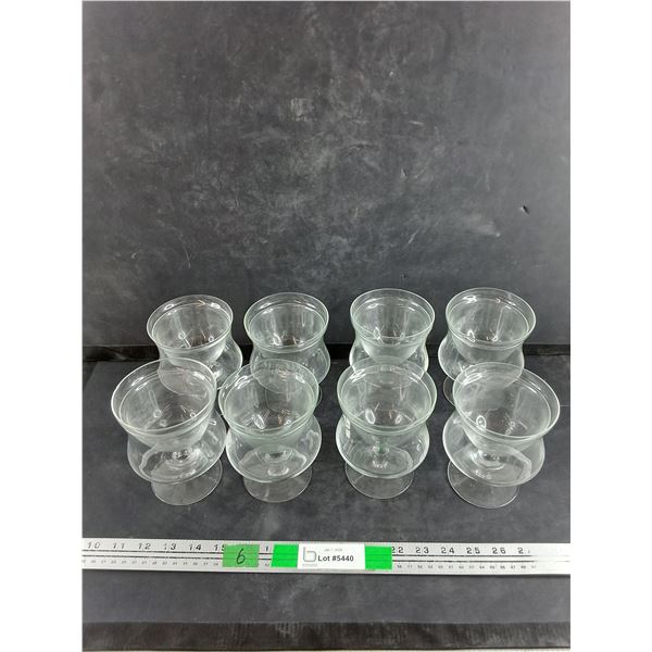 (8)Double Walled Glass Shrimp Cups w/Removable Bowls